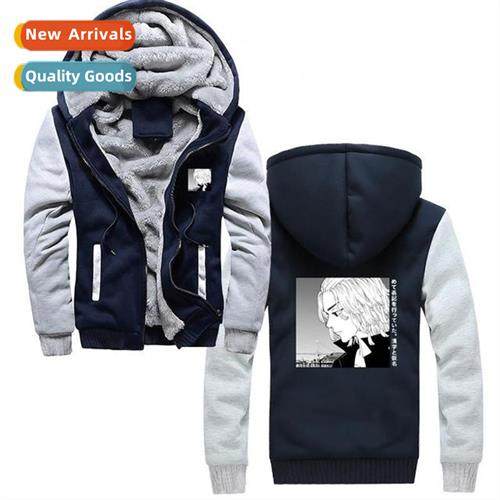 Tokyo Avengers Anime Mikey Hoodie Retro Mens Winter Thickene