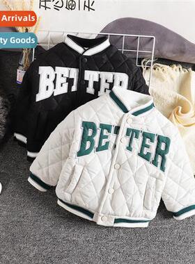 Childrens clothing 2022 winter new childrens padded thickene