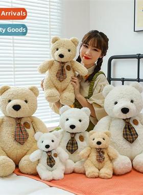 Genuine tie bear cute teddy bear doll bed cuddle sleep pillo