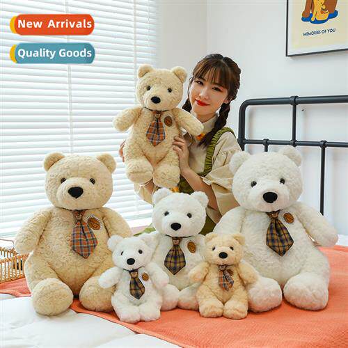 Genuine tie bear cute teddy bear doll bed cuddle sleep pillo