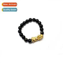 New imati black obsidian gold bravery bracelet Exhibi Taobao