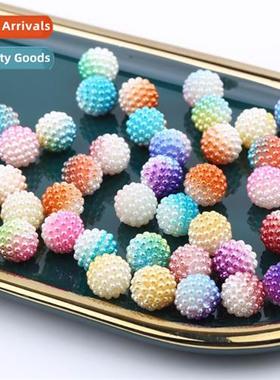 Hmade diy beading materials 12mm two-color prune ball gradie