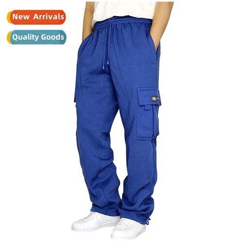 Athletic casual pants drawstring customized  multi-pocket dr
