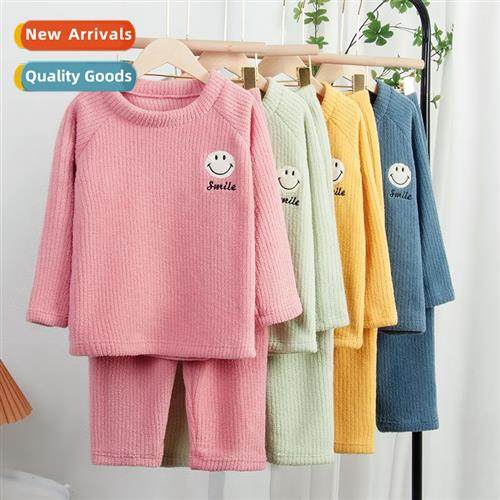 Autumn and winter childrens poplar velvet pajamas home wear