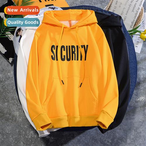 Mens sweater thickened hooded ins Hg Kg style loose 2023 win