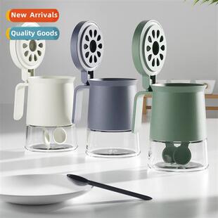 Glass spice jar sealed moisture-proof kitchen seasoning bott