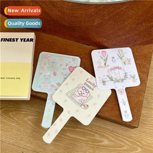 makeup rabb mirror portable mirro beige student tulip