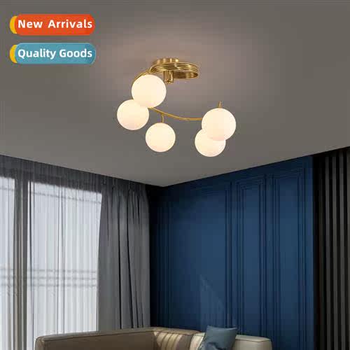 Scinavian creative persaly all copper ceiling lamp living ro