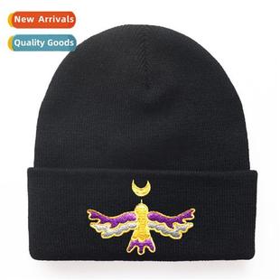 bird carto cap knted embroidery BIRD MOON winter Fall