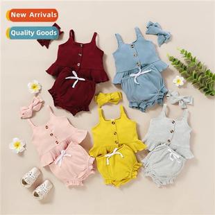 2020 new solid spring col halter autumn sleeveless Girls