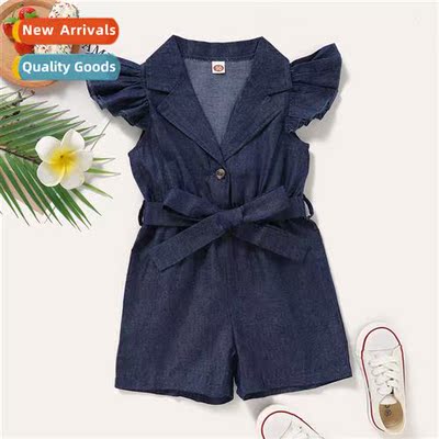 Girls spring  autumn  2021 new n persaly fly sleeve solid co