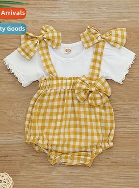 ins baby spring  autumn  2020 new n solid color short-sleeve