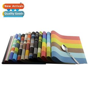 teslin pvc striped Wear food placemats western pla resistant
