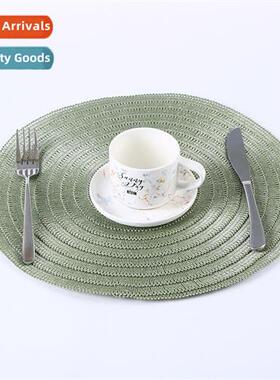 The new round woven Western-style dinner mat coasters Nordic