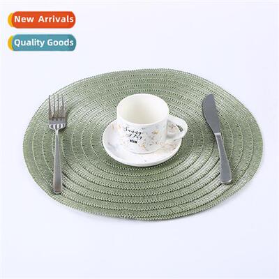 The new round woven Western-style dinner mat coasters Nordic
