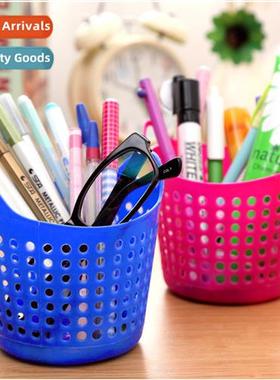 Desktop Organizer Mini Rom Portable Circle Mesh Storage Bask