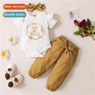 sleeved sol 2021 top print letter short new summer Girls