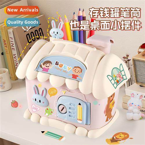 Childrens carto rabb house savings piggy bank large capacy m