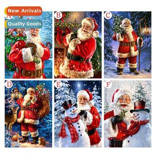 Santa Claus painting New room diamd living small full
