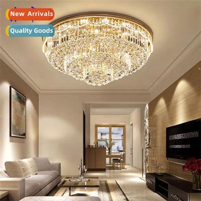 New side-illuminated LED living room round crystal lamp S go