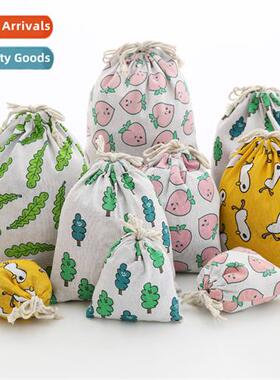 Fabric Drawstring Bag Small Fresh Drawstring Bag Sundry Cosm