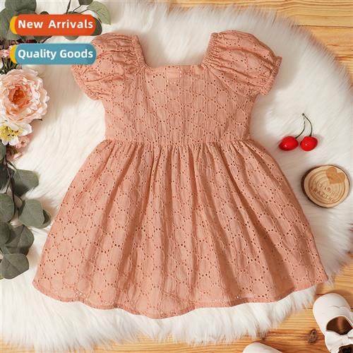 Girls Spring  Autumn 2023 new n bubble sleeve solid color mi