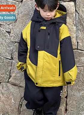 Childrens clothing boys jacket winter 2023 new clip- cott ru