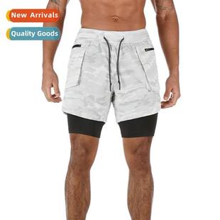 2020 new summer mens running shorts mesh straight five pants
