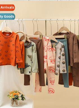 22 childrens rmal underwear set  n-marking double-sided flee