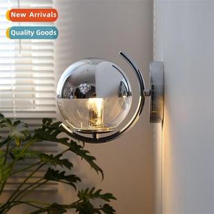 wall lamp orb silver glass planet style Medieval vintage