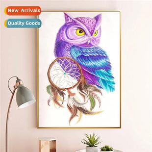 Diamd painting new dream catcher owl hmade diamd painting sm