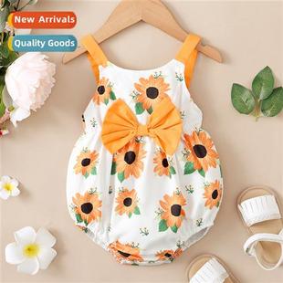 fall spring 2022 new sunflower ins sleeveless baby