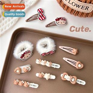 kten accessories clips Milk girl series sweet heart brown