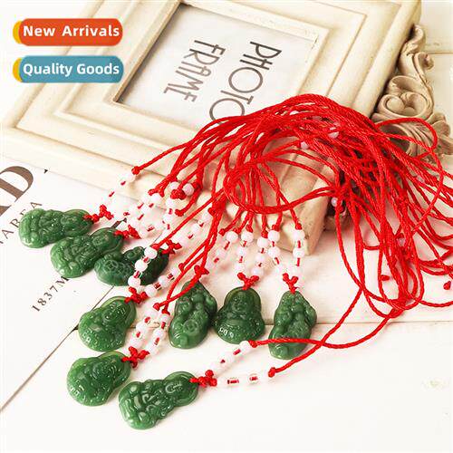 Imati Jade Pixi Pixi Guanyin Maiya Buddha  Rope Pendant Neck
