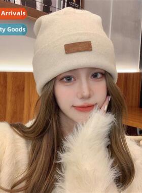 St and sticky ctaining wool knted pile cap female winter big