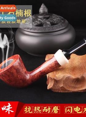 Hmade briar pipe Flame pattern removable 9MM filter cartridg