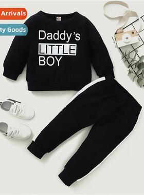 Boys spring  autumn  2021 new n lg-sleeved letter print top