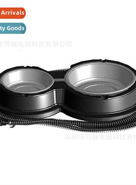 Heated Pet Bowl Winter Prevent zing Thermostat Cat Double Bo