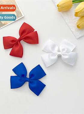 Childrens bow hairpin solid colour thread baby hairpin simpl