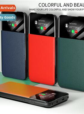 适用Transsion INFINIX HOT 11S Half Window Holder Leather Cas