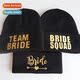 embroidery knted cap BRIDE warm SQUAD wool pullover TEAM