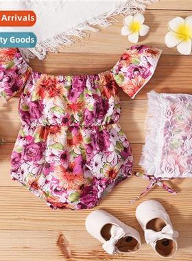 ins baby spring  fall  2022 new n sleeveless e-shoulder flor