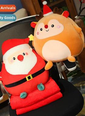 New Santa Claus elk h warmers pillow blanket 3 in 1 multifun