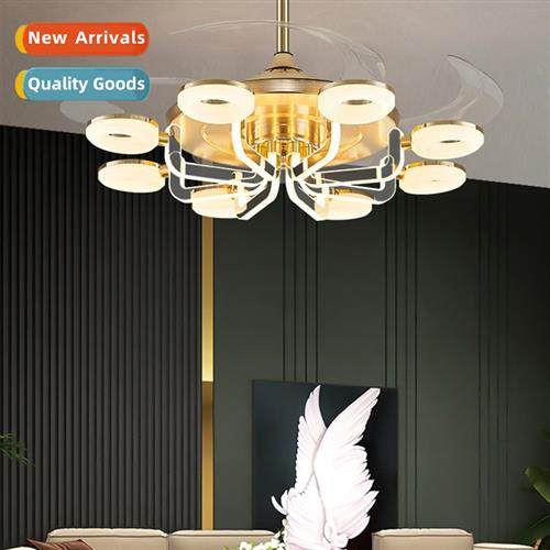Ceiling fan light for home use all-in-e chelier 2023 new inv