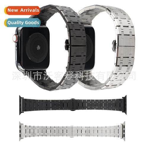 适用Apple AP stainless steel watch band apple watch8/7/SE/6/