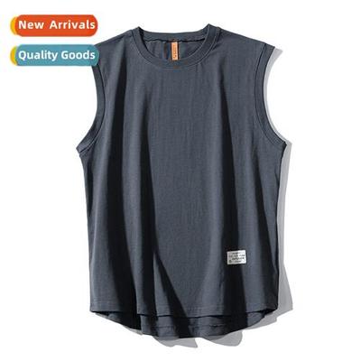 lg-staple cott mens undershirt 2023 solid color casual sleev