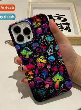 Colorful Mushroom Apple 15 Phe Case 14pro phillips case iphe
