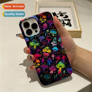Colorful Mushroom Apple 15 Phe Case 14pro phillips case iphe