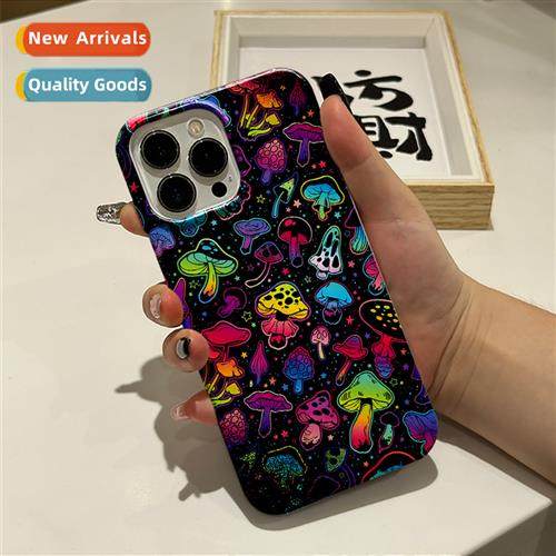 Colorful Mushroom Apple 15 Phe Case 14pro phillips case iphe