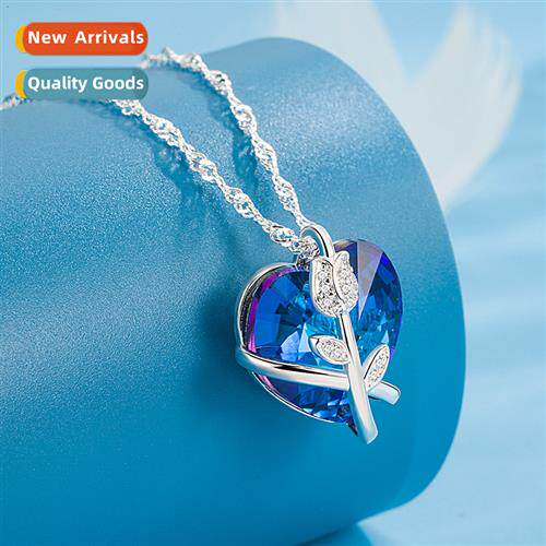 Austrian heart-shaped crystal ins tide love girls pendant se